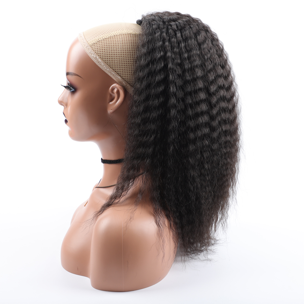 Drawstring Afro Curly Puff Ponytail - 여성용 가짜 합성 드로스트링 포니테일 탄성