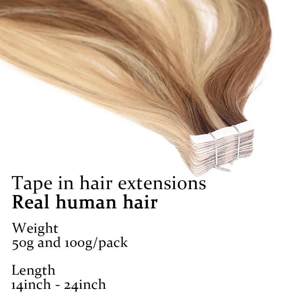 Invisible Tape In Extensions Real Hair - 100% 리얼 레미 인모 브라질리언 생머리