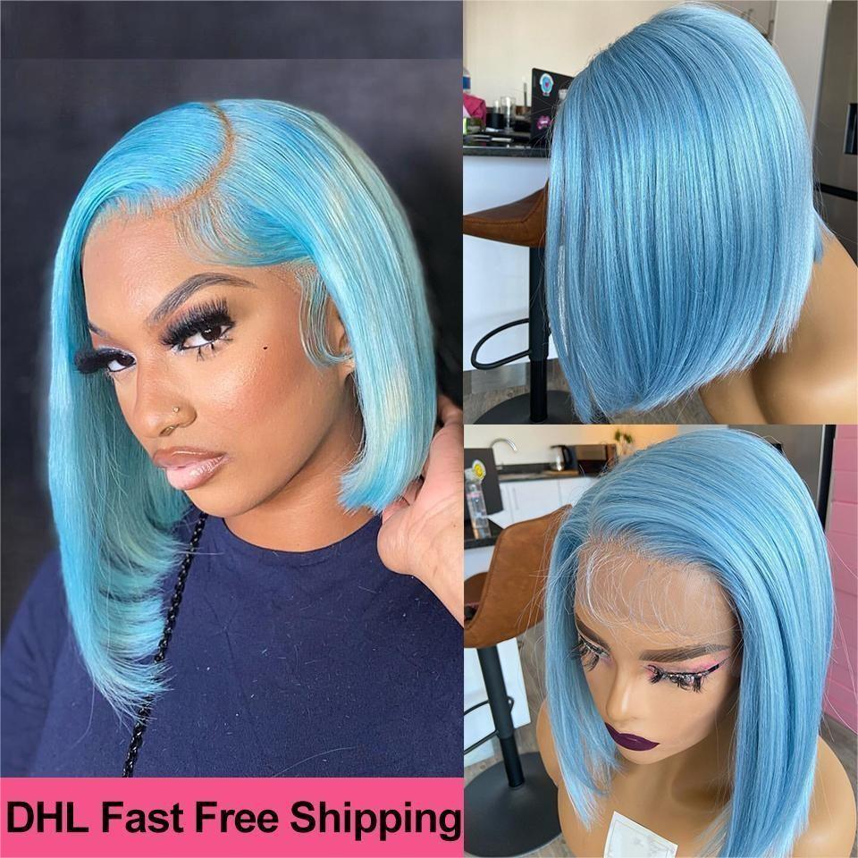 Short Pixie Cut Wig Human Hair Cheap - 짧은 스트레이트 밥 스타일의 가발, 앞머리가