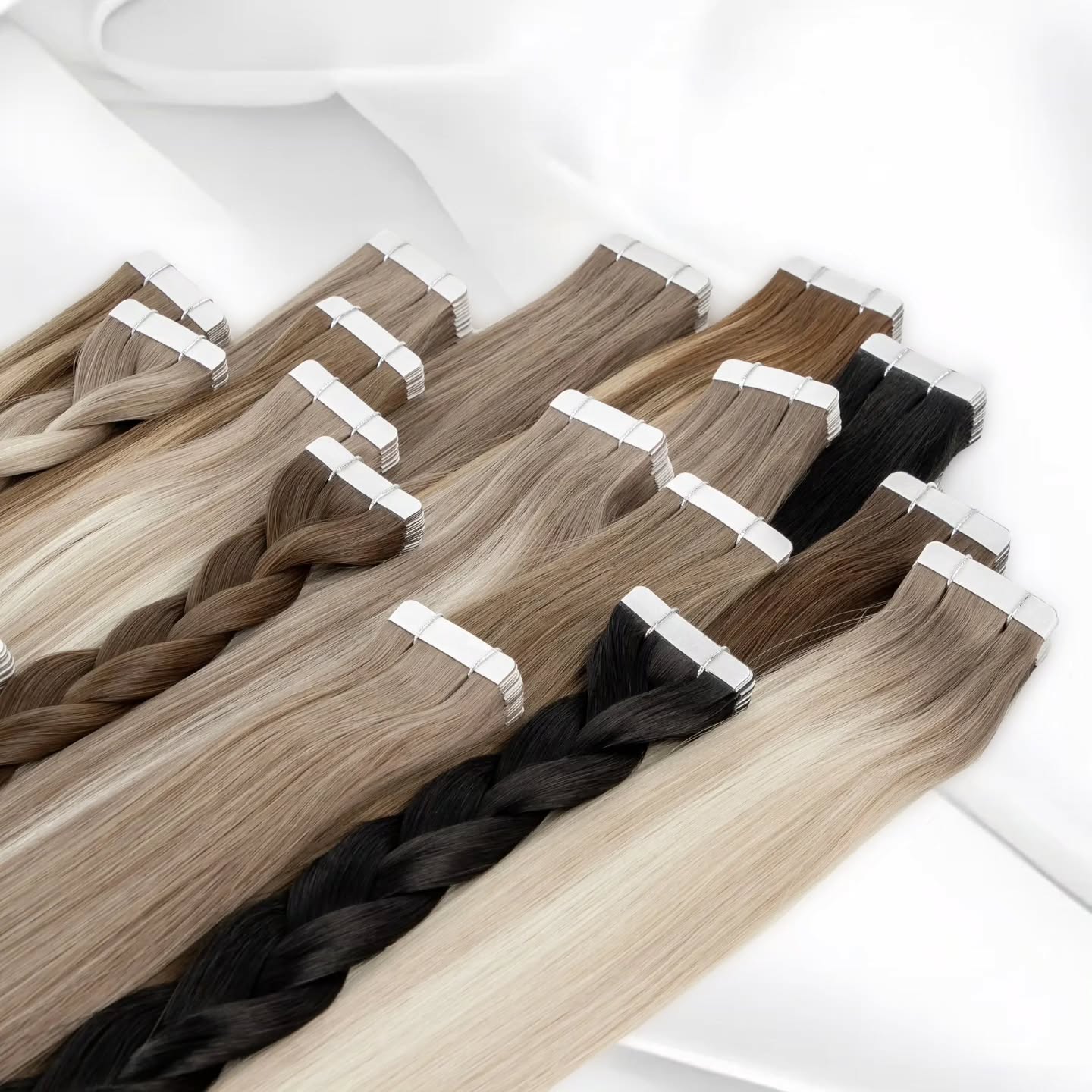 Invisible Tape In Extensions Real Hair - 100% 레미 인모 스트레이트 테이프 인