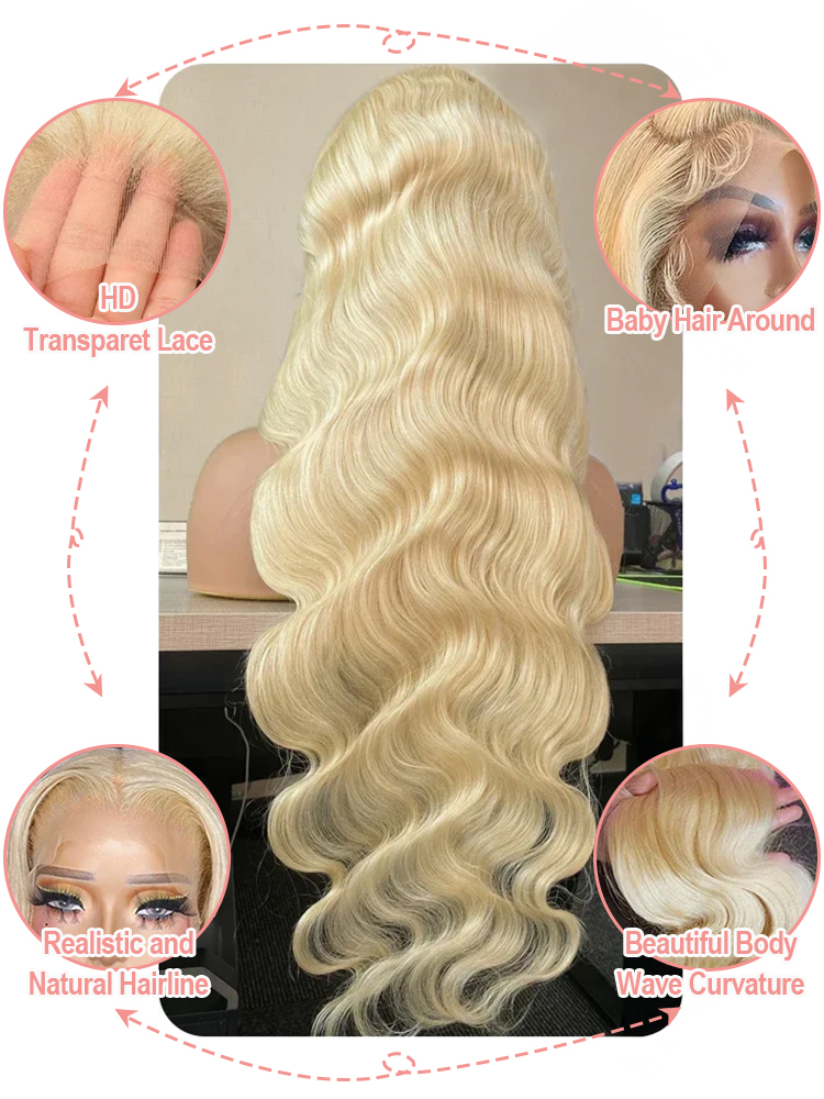 36인치, 40인치, 613번 색상의 허니 블론드, 바 - 613 Blonde Body Wave Lace Front Wig 리뷰 및 가격