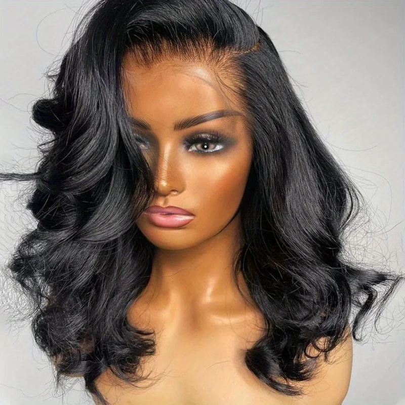 200% 바디 웨이브 HD 레이스 프론탈 가발 짧은 밥 - Glueless Wear And Go Human Hair Wig 리뷰 및 가격