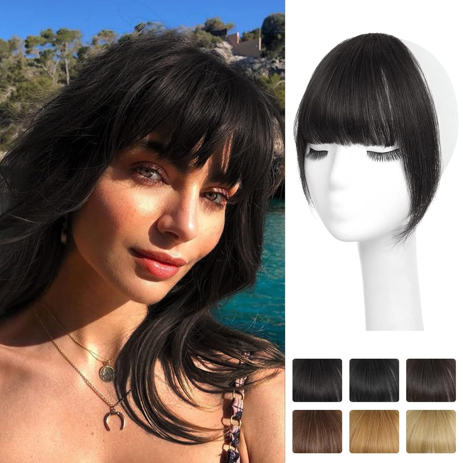 100% 인모 앞머리 클립인 붙임머리 앞머리 가발 에어 - Seamless Clip In Hair Extensions Human Hair 리뷰 및 가격