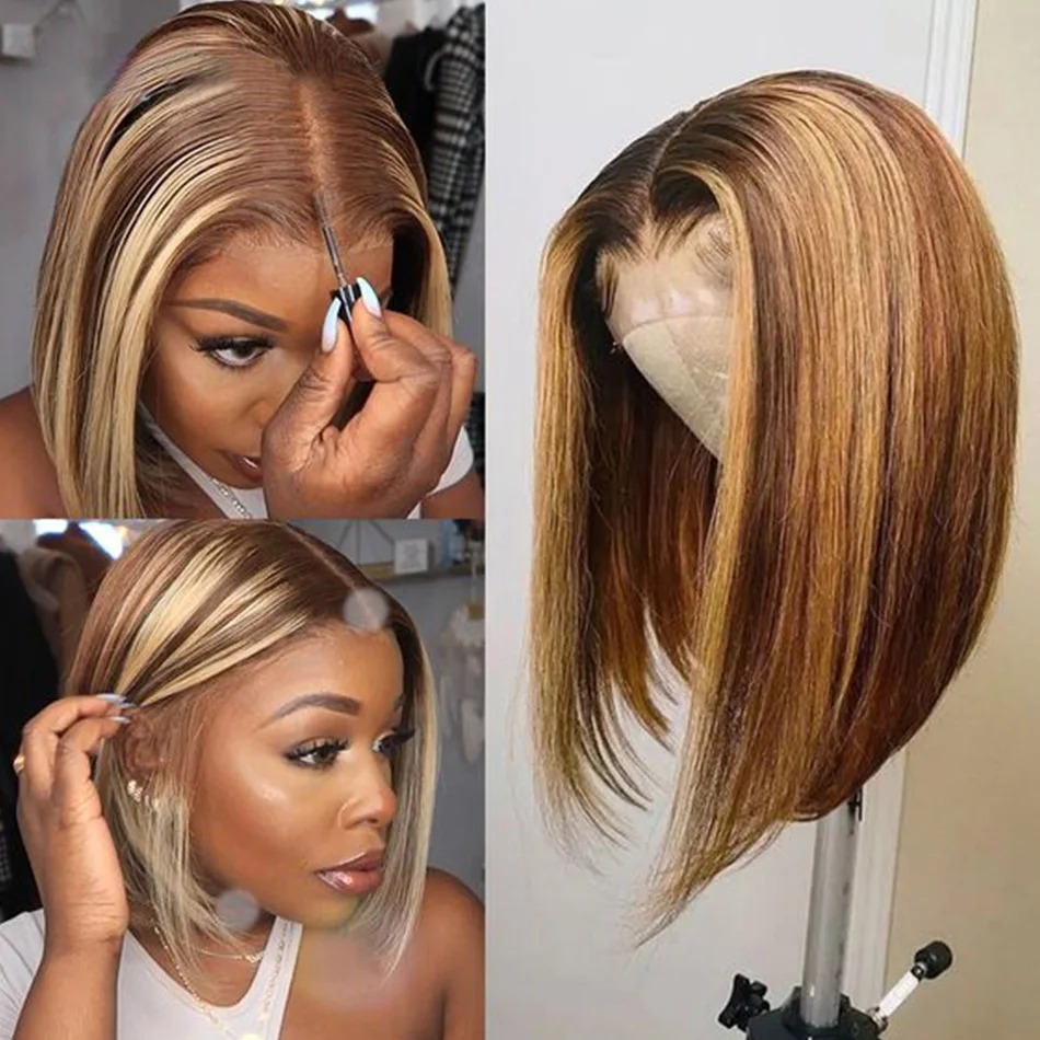 밝은 금발의 짧은 레이스 앞머리 가발, 13x4 HD  - Pre Parted 13X4 Lace Front Bob Wig 리뷰 및 가격