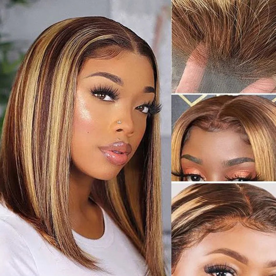 밝은 금발의 짧은 레이스 앞머리 가발, 13x4 HD  - Pre Parted 13X4 Lace Front Bob Wig 리뷰 및 가격