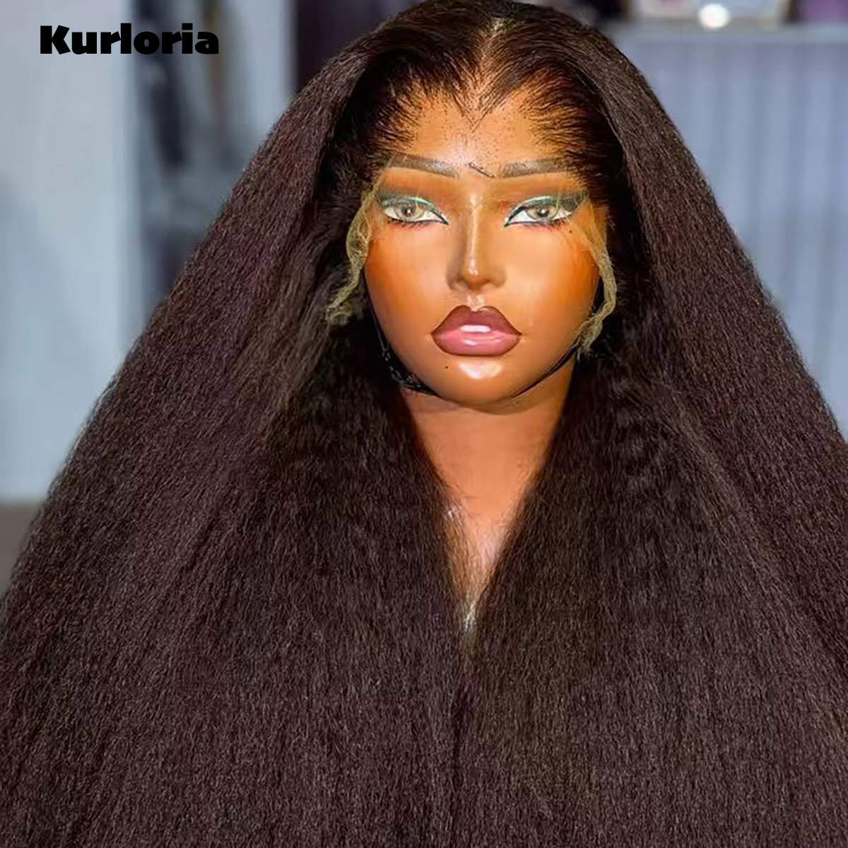자연스러운 흑발, 400% 밀도, 곱슬거리는 직모 스타 - Glueless Wear And Go Human Hair Wig 리뷰 및 가격